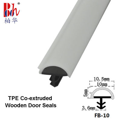 Tiras de sellado de goma en forma de D coextruidas Tira de sellado de puerta de madera Burlete Color blanco
