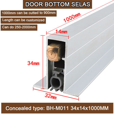 Tipo T oculto, ranura oculta, sello automático de la puerta con borde lateral de 1000 mm
