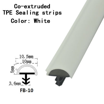 Tiras de sellado de goma en forma de D coextruidas Tira de sellado de puerta de madera Burlete Color blanco