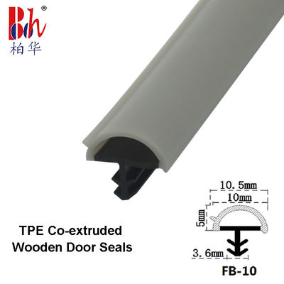 El lacre de goma de Gray Color Co-Extrudsion Wooden Door pela los sellos de puerta de la forma de D