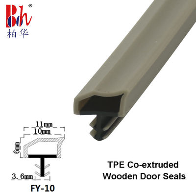 Puerta de tiras de madera del sello de puerta de la alta resistencia Weatherstripings Gray Oak Color 10*6m m