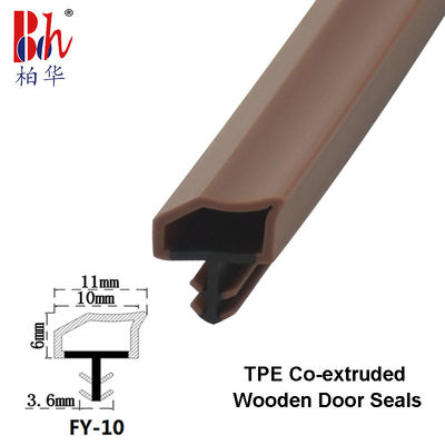 El lacre formado especial de Weatherstripings de la coextrusión pela el color 10*6m m de Brown