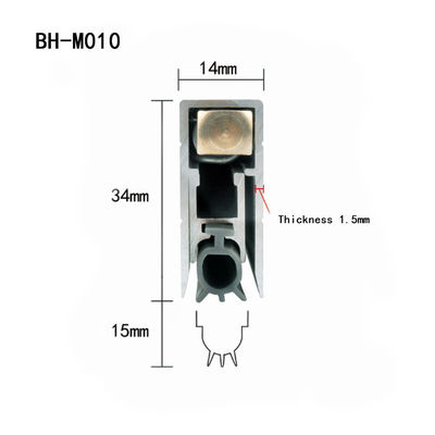 650 mm Sellos de puerta automática oculta de fondo de aluminio de trabajo pesado Weatherstrips