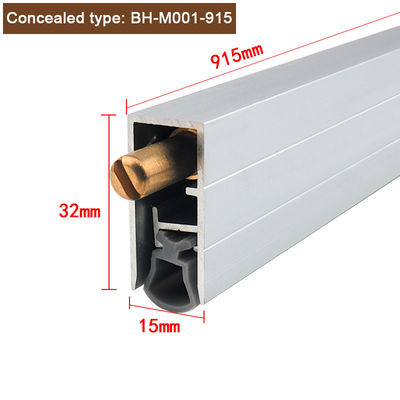 Puertas acústicas de silicio Sellos de fondo oculto Automático de caída abajo de aluminio bandas meteorológicas 915MM