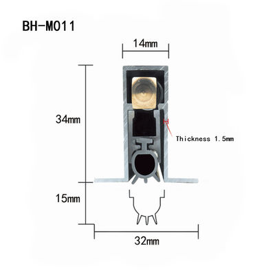 Tipo T oculto, ranura oculta, sello automático de la puerta con borde lateral de 1000 mm