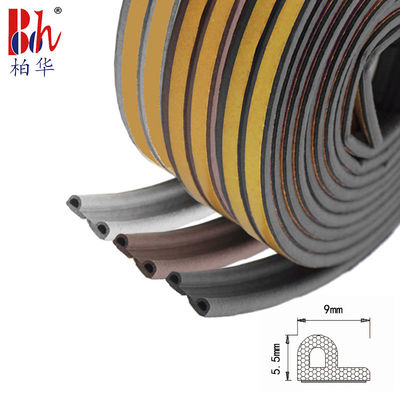 la forma de goma de los sellos P de 9x5.5m m EPDM Weatherstrips para la puerta y la ventana
