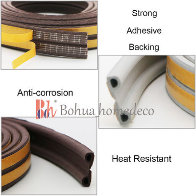 la forma de goma de los sellos P de 9x5.5m m EPDM Weatherstrips para la puerta y la ventana