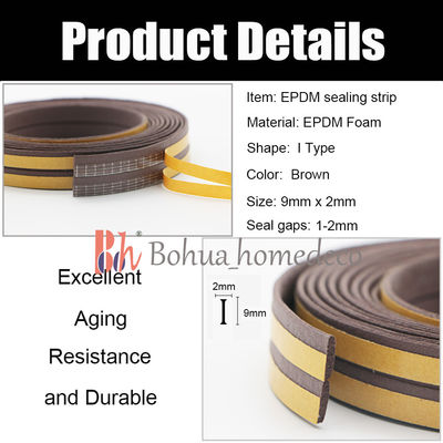 Formé el multicolor de goma de la amortiguación de choque de la tira del sello de Epdm