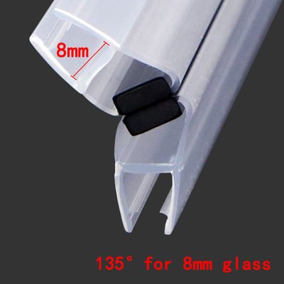 Buenos sellos impermeables del PVC de la tira magnética de la puerta de la ducha de la resistencia para el vidrio de 8m m
