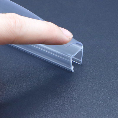 La tira de cristal transparente H del sello de puerta de la ducha del PVC forma el agua del cuarto de baño que conserva la tira