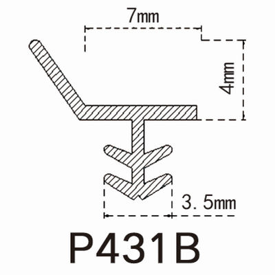 Desmontaje de tiempo de goma suave del PVC para el tablero que bordea de madera 7*4m m