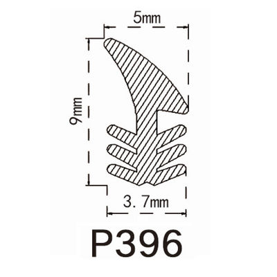 El tipo puerta de la ranura del Pvc del OEM Weatherstrip fácil instalar el CE aprobado