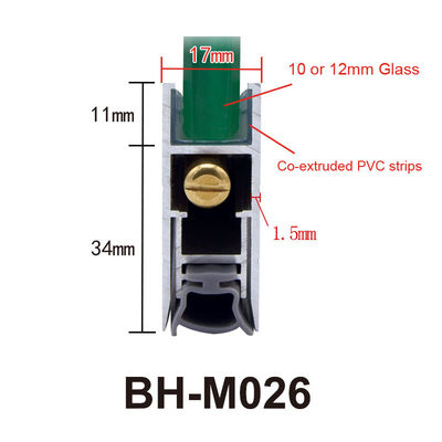 el aluminio inferior de los sellos de la puerta automática de 17*45m m Weatherstrips para la puerta de la hierba