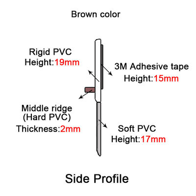 Co - sello inferior sacado de la puerta del Pvc de Brown con el desmontaje de tiempo de la puerta del garaje de la cinta auta-adhesivo de 3M