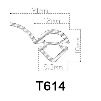 tira de goma del PVC de 12*10m m para la resistencia de aluminio de la edad de la puerta
