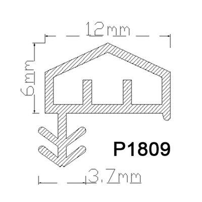 Tiras de aislamiento de la puerta de madera de goma anticolisión del PVC