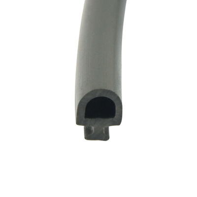 Tipo de goma tiras de la ranura del negro del sello del Pvc de la reducción del nivel de ruidos para el perfil de aluminio