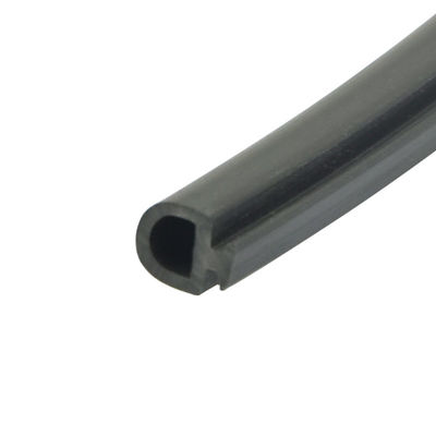Tipo de goma tiras de la ranura del negro del sello del Pvc de la reducción del nivel de ruidos para el perfil de aluminio